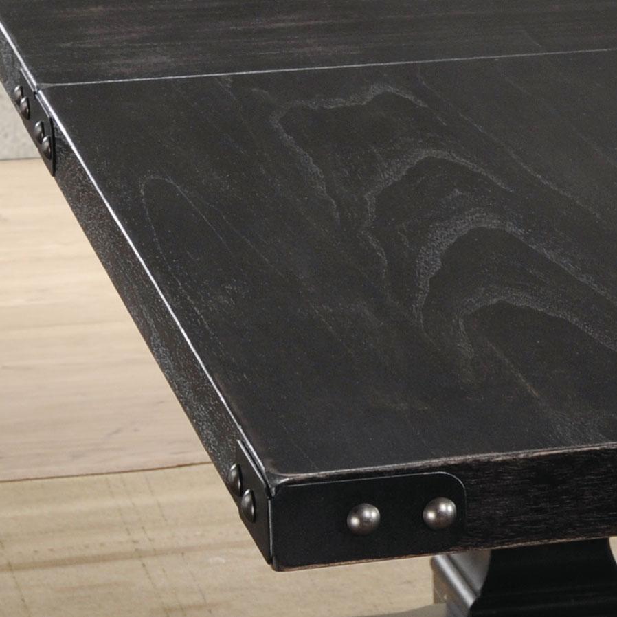 Morland Vintage Black Dining Table - Ideal Furniture (Fresno,CA)