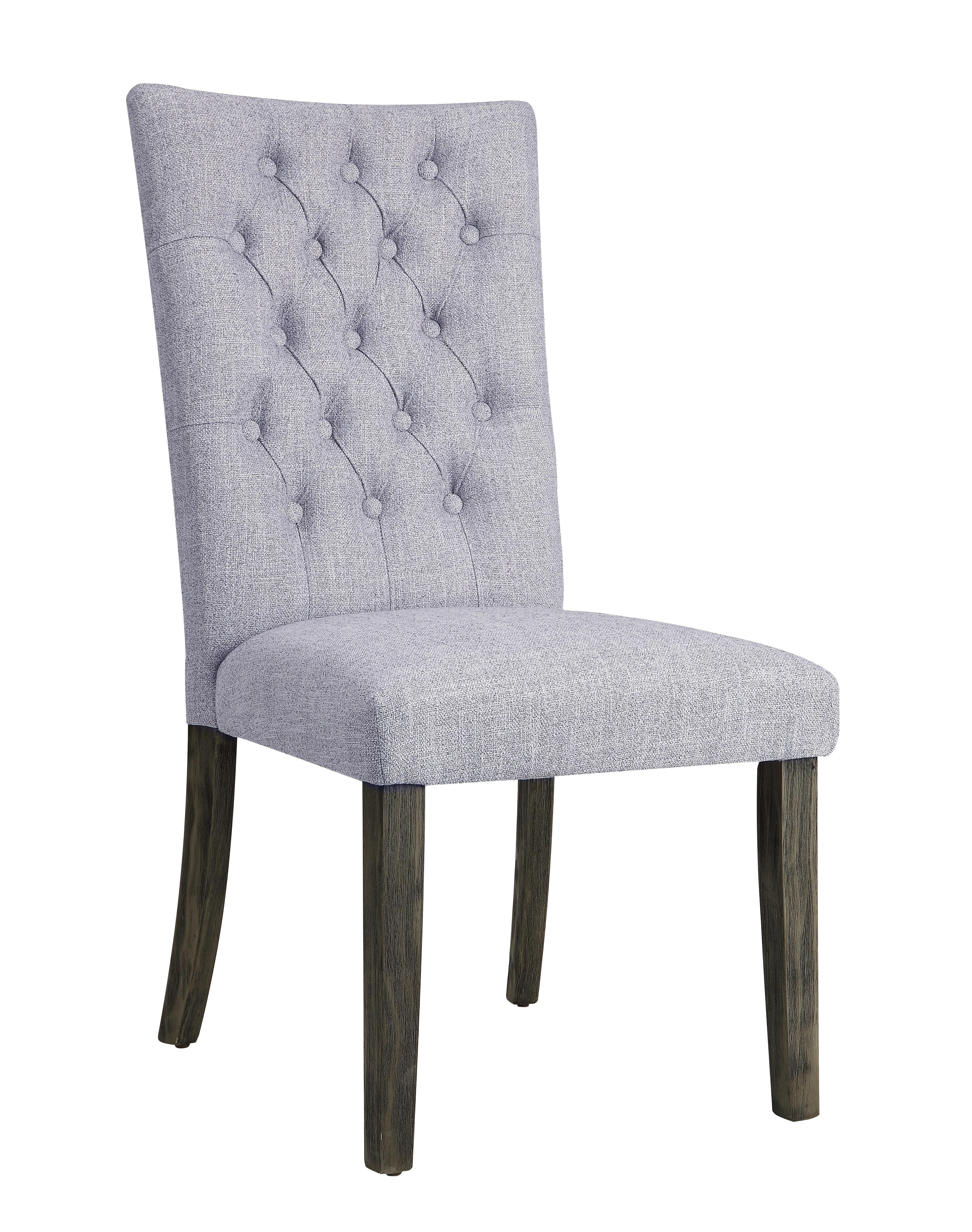 Merel Gray Linen & Gray Oak Side Chair - Ideal Furniture (Fresno,CA)