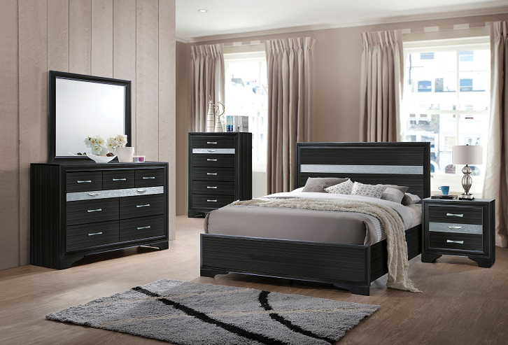 Naima Black Full Bed - Ideal Furniture (Fresno,CA)