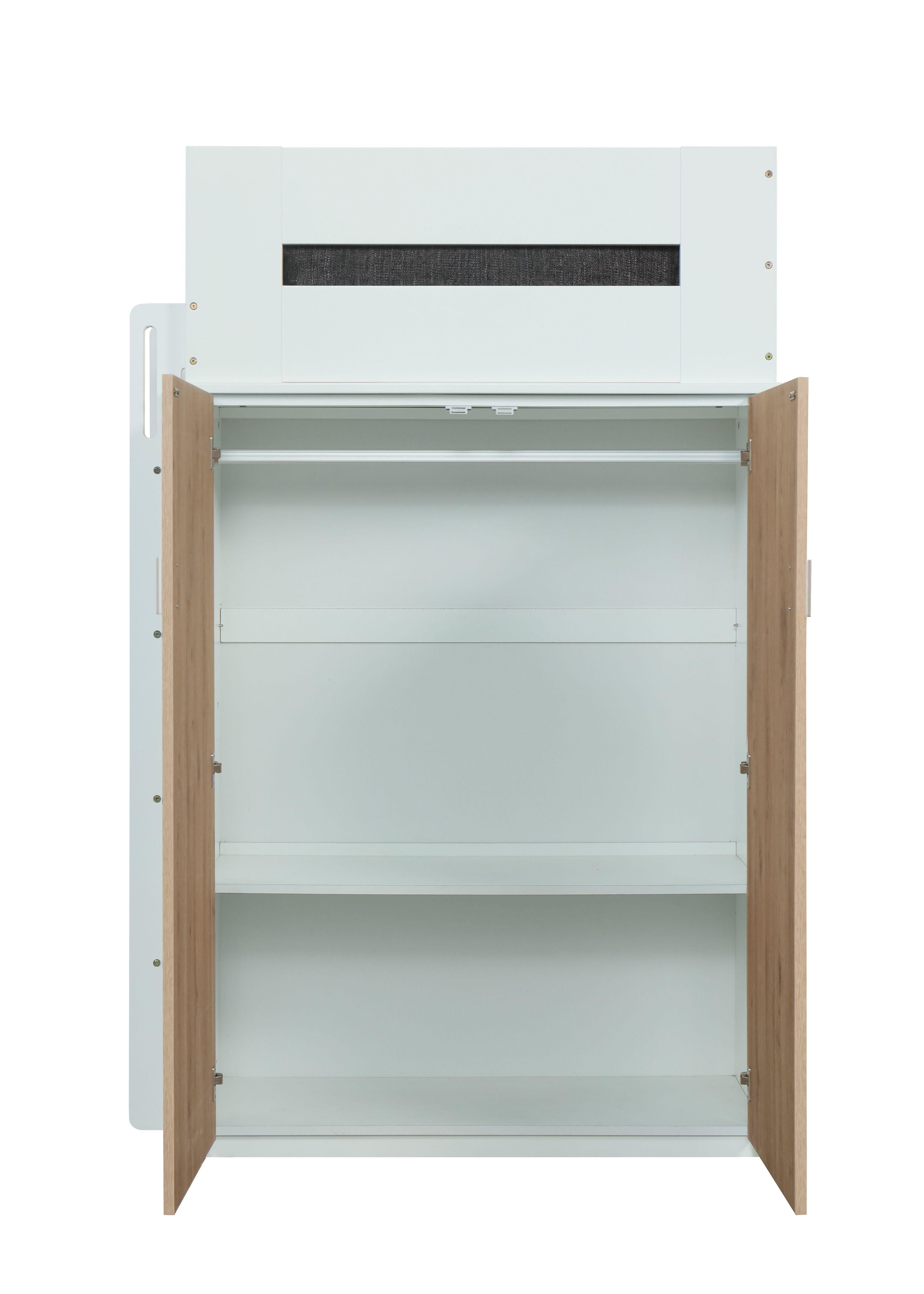 Nerice White & Oak Loft Bed - Ideal Furniture (Fresno,CA)