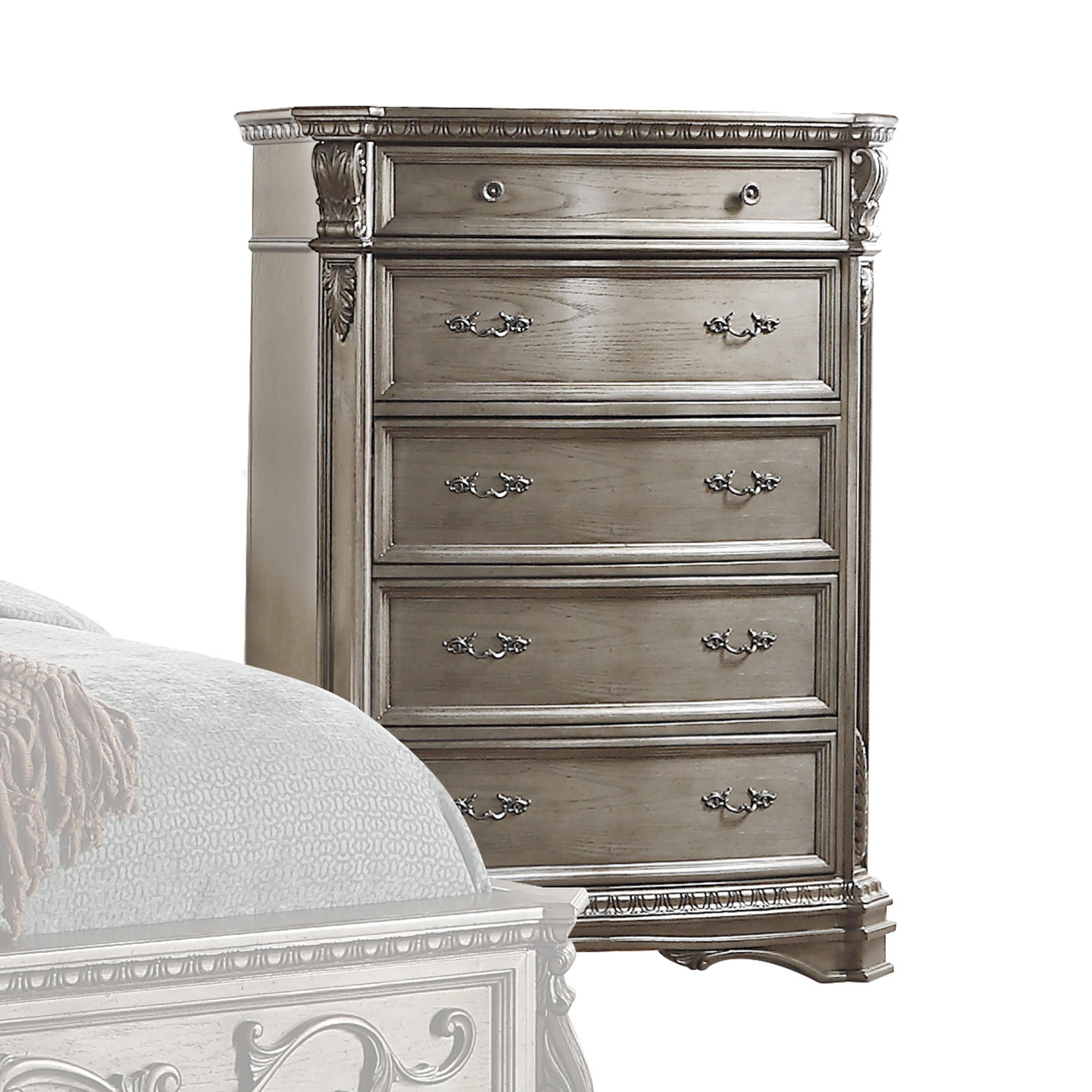 Northville Antique Silver Chest - Ideal Furniture (Fresno,CA)