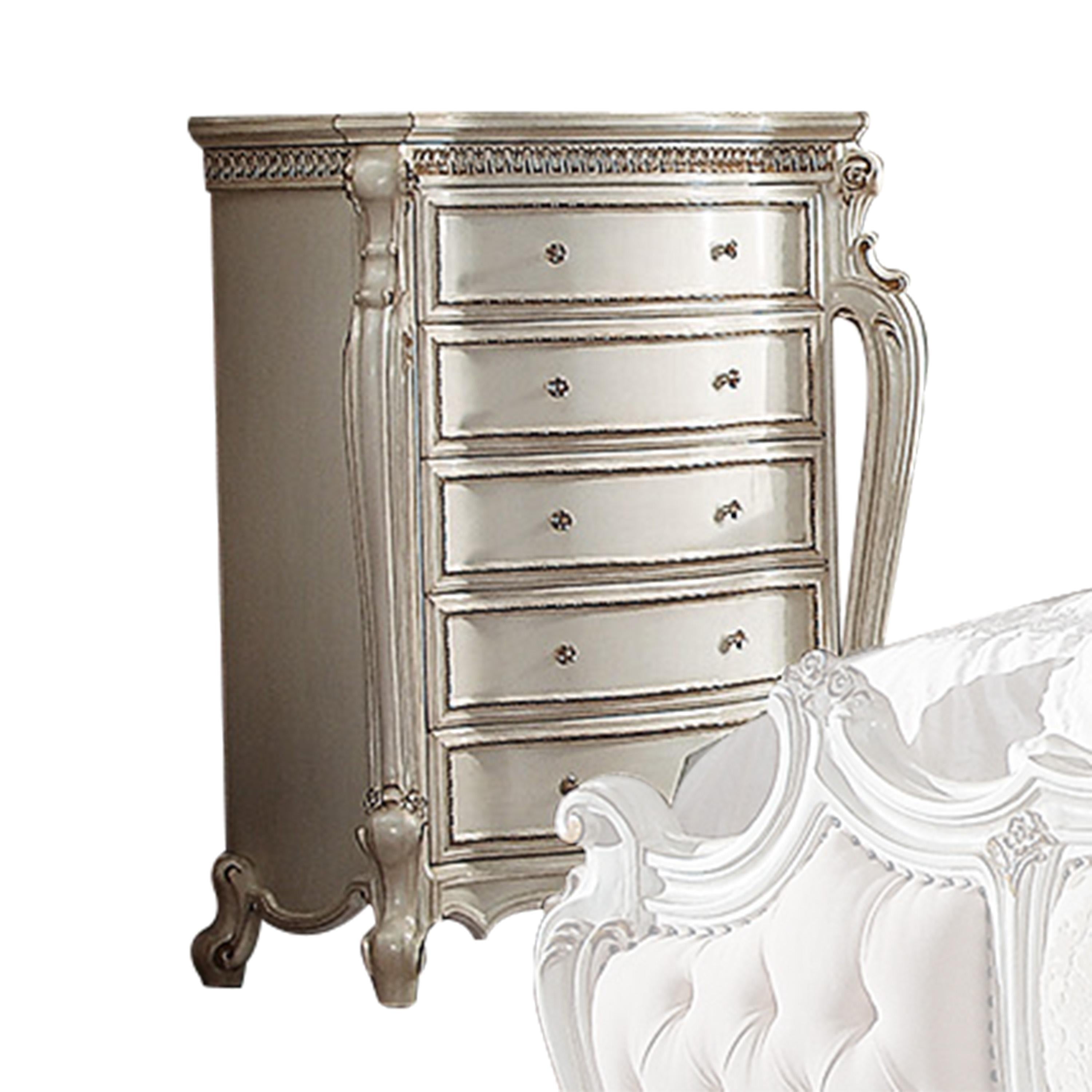 Picardy Antique Pearl Chest - Ideal Furniture (Fresno,CA)