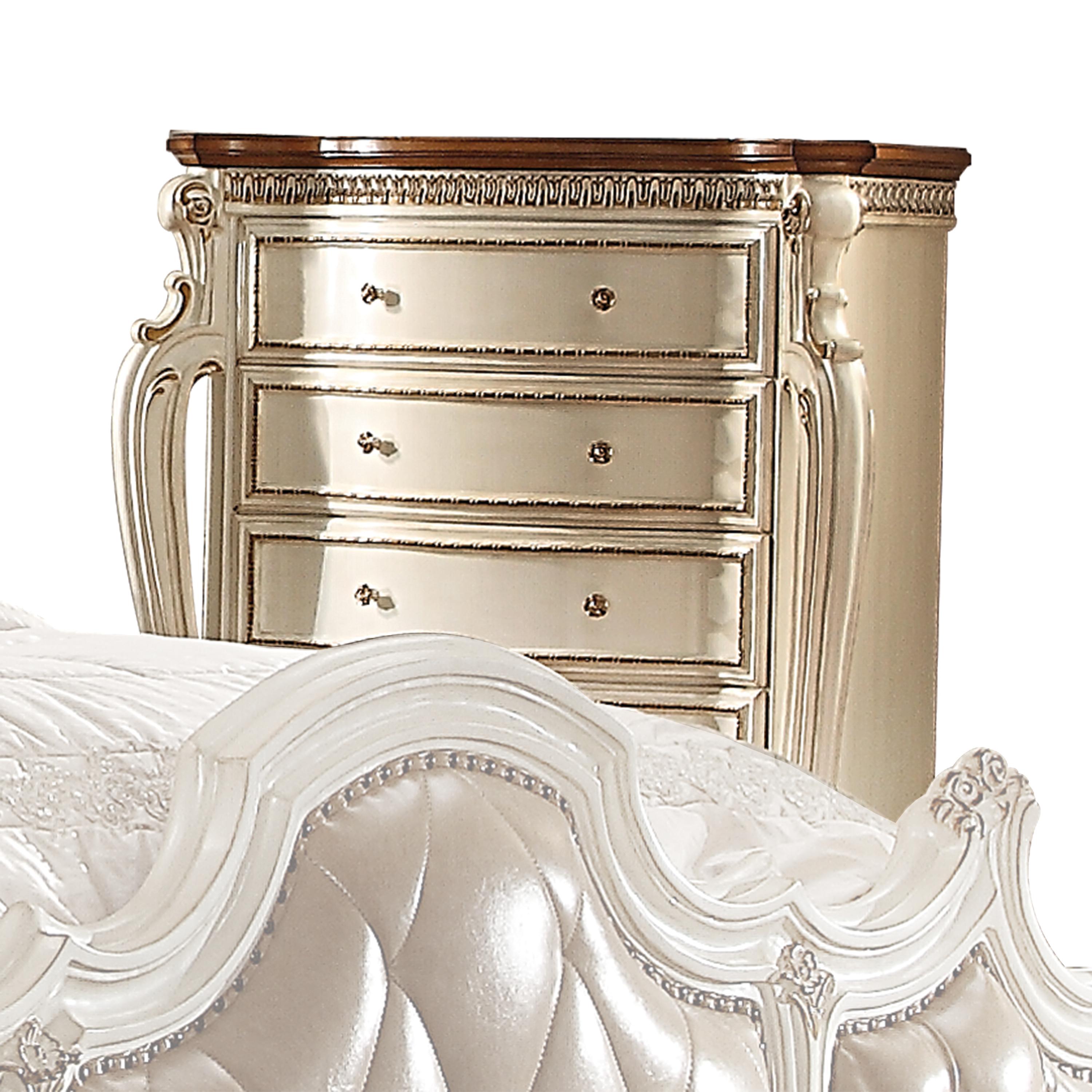 Picardy Antique Pearl & Cherry Oak Chest - Ideal Furniture (Fresno,CA)