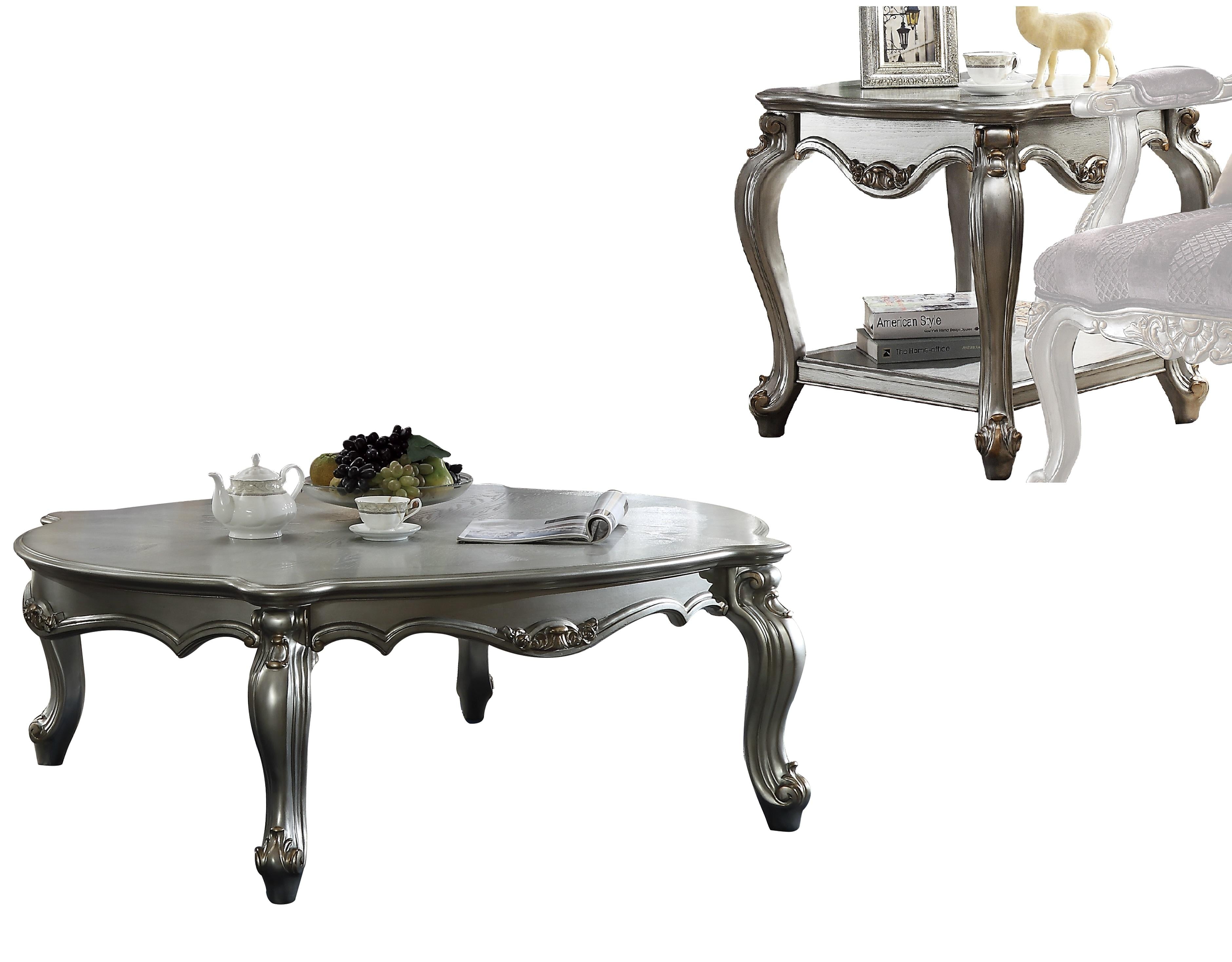 Picardy Antique Platinum Coffee Table - Ideal Furniture (Fresno,CA)