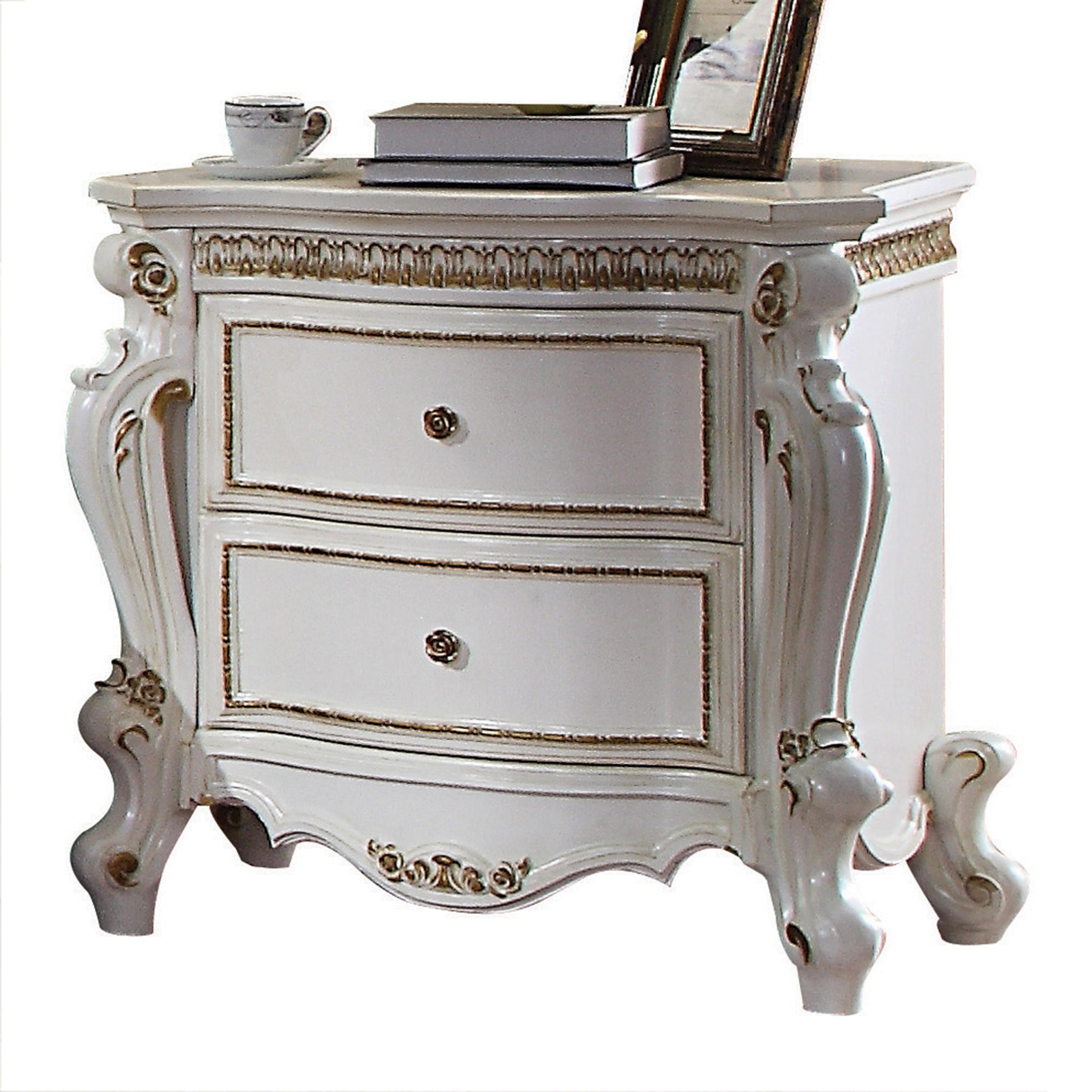 Picardy Antique Pearl Nightstand - Ideal Furniture (Fresno,CA)
