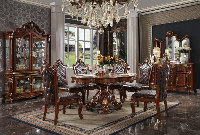 Picardy Cherry Oak Dining Table - Ideal Furniture (Fresno,CA)
