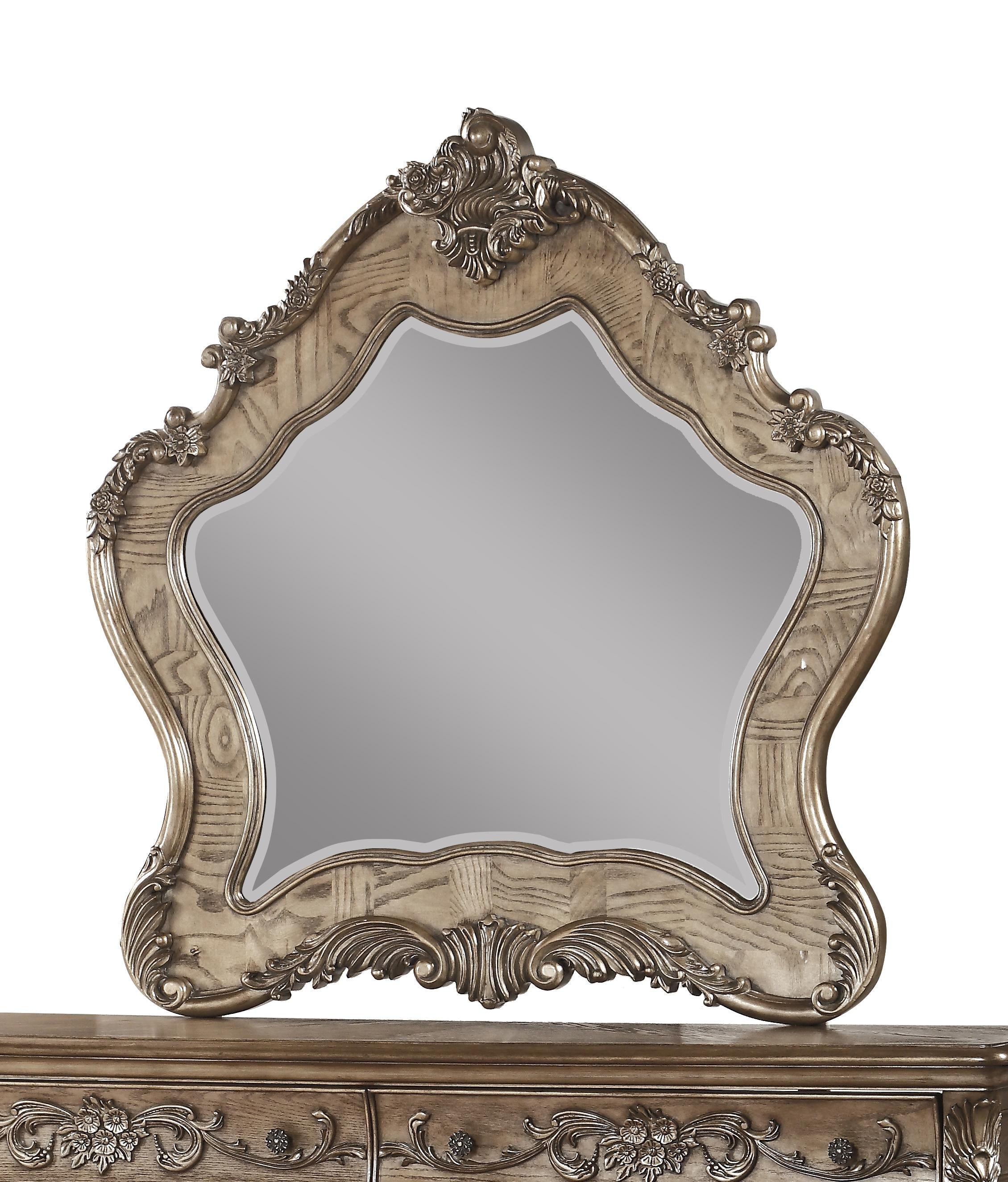 Ragenardus Vintage Oak Mirror - Ideal Furniture (Fresno,CA)