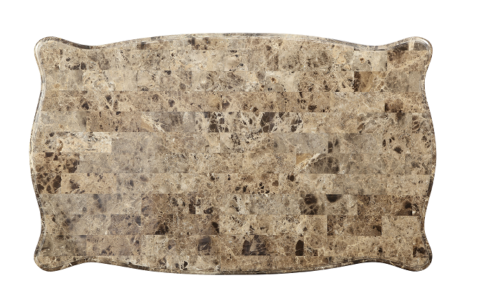 Shalisa Marble & Walnut Coffee Table - Ideal Furniture (Fresno,CA)