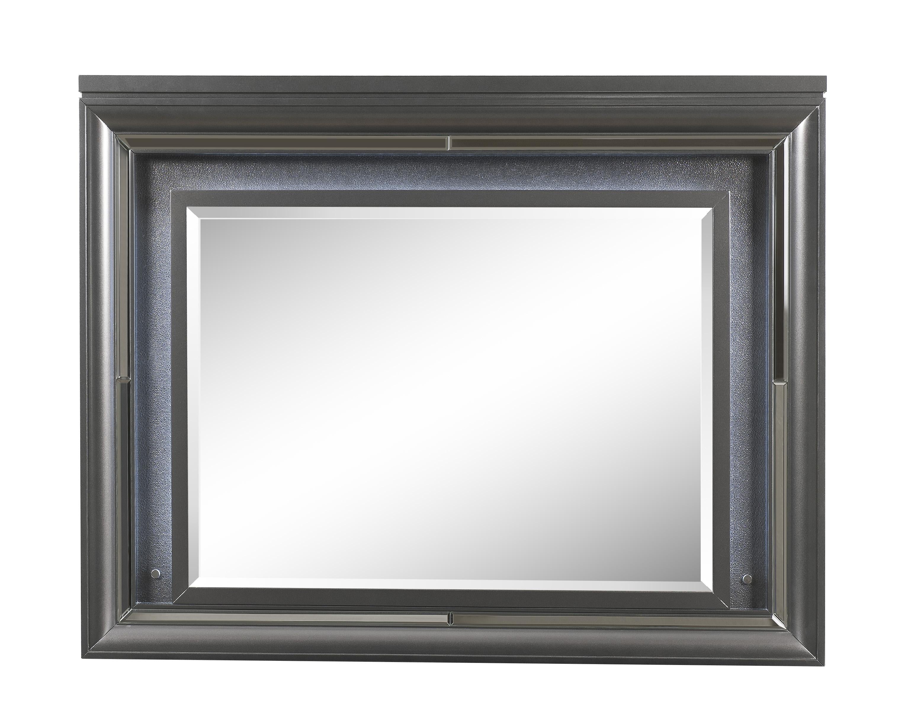 Sawyer Metallic Gray Mirror (LED) - Ideal Furniture (Fresno,CA)