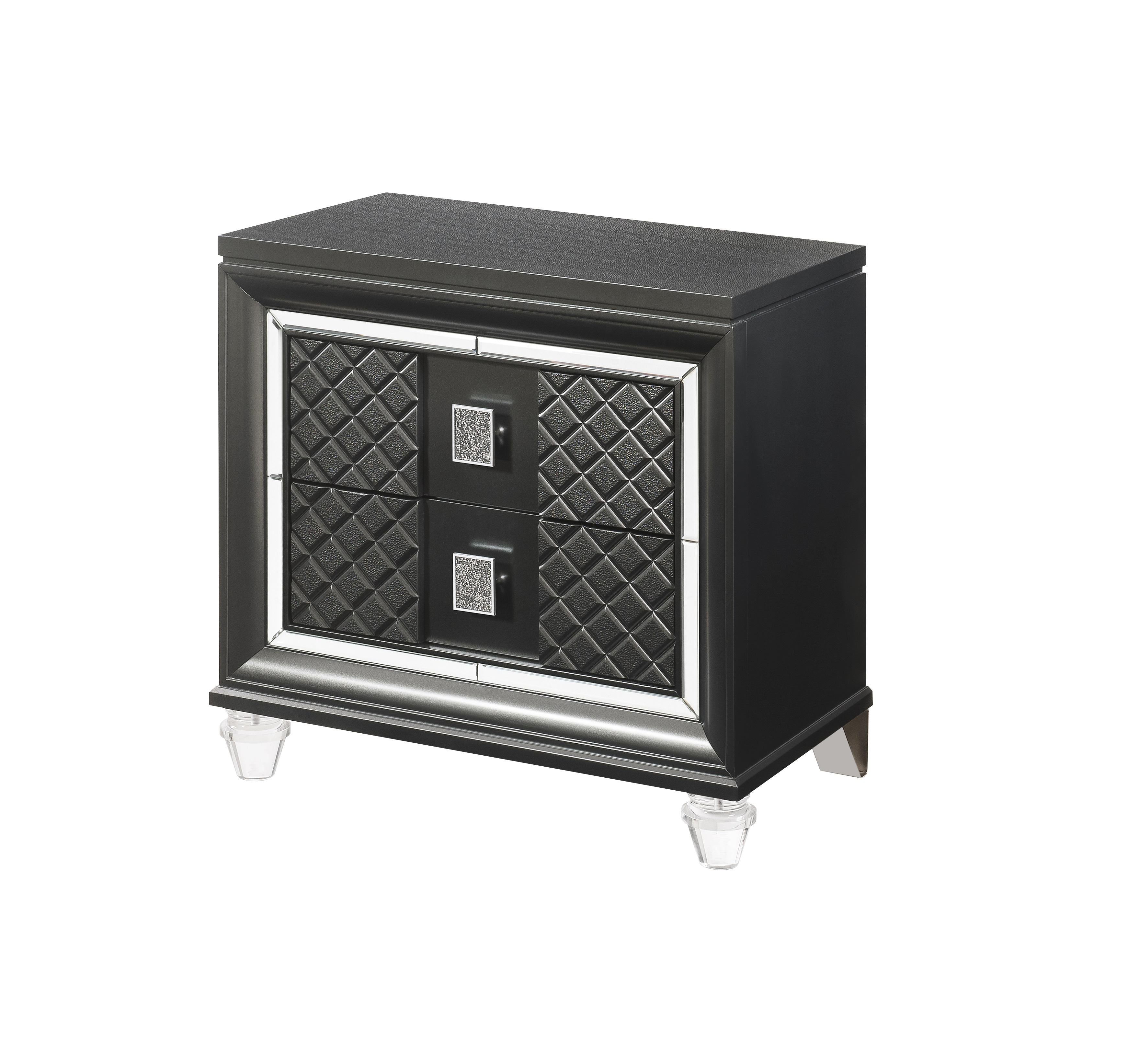 Sawyer Metallic Gray Nightstand - Ideal Furniture (Fresno,CA)