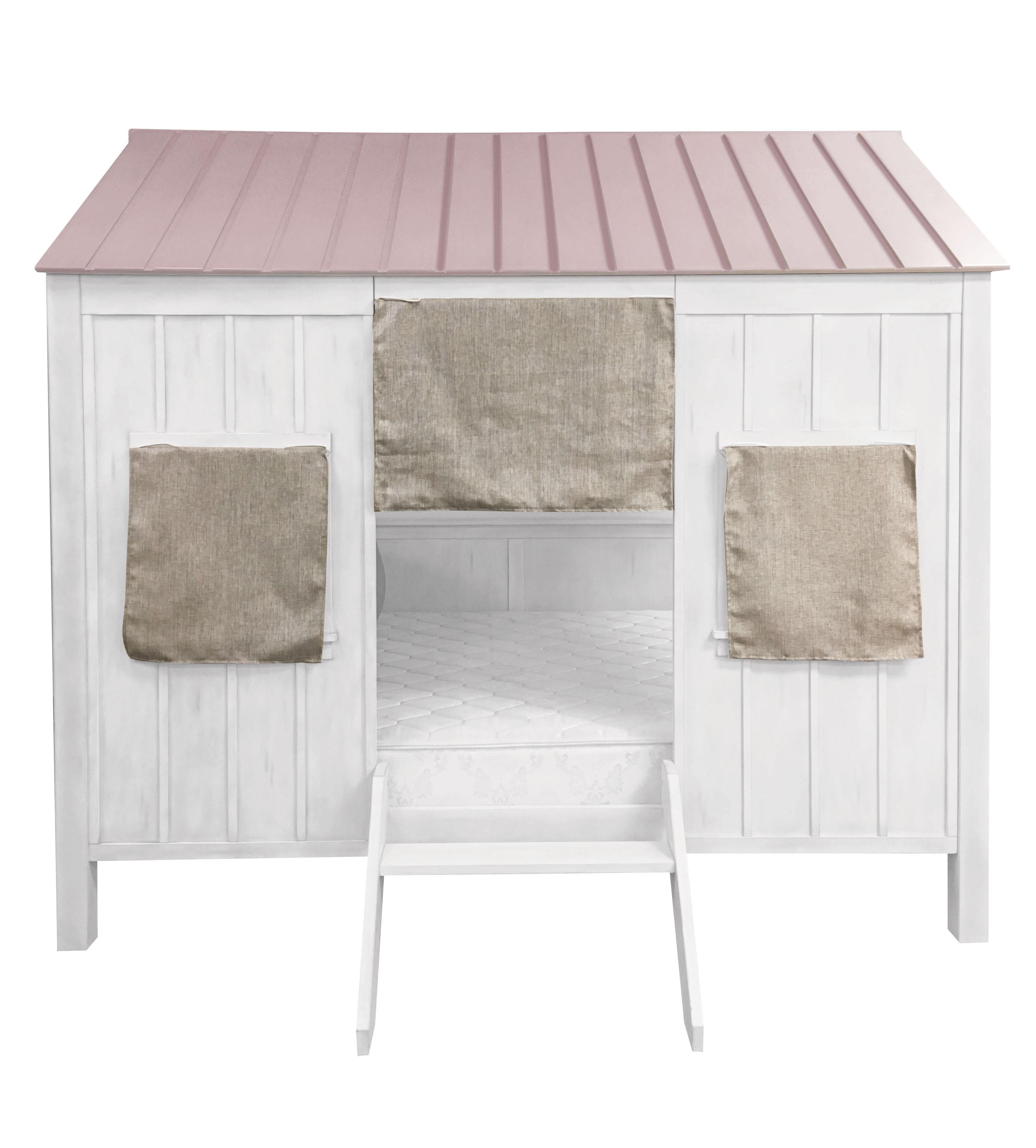 Spring Cottage White & Pink Full Bed - Ideal Furniture (Fresno,CA)