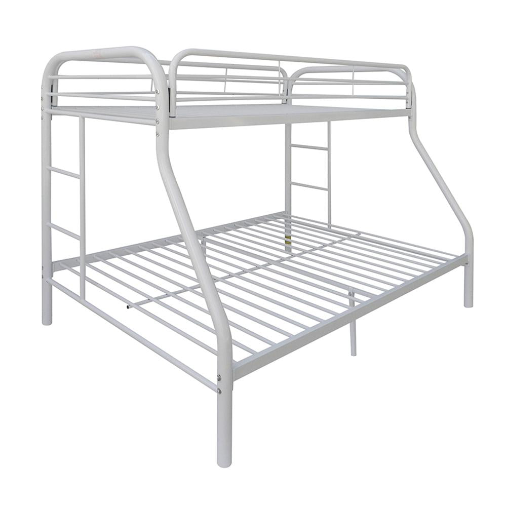 Tritan White Bunk Bed (Twin/Full) - Ideal Furniture (Fresno,CA)