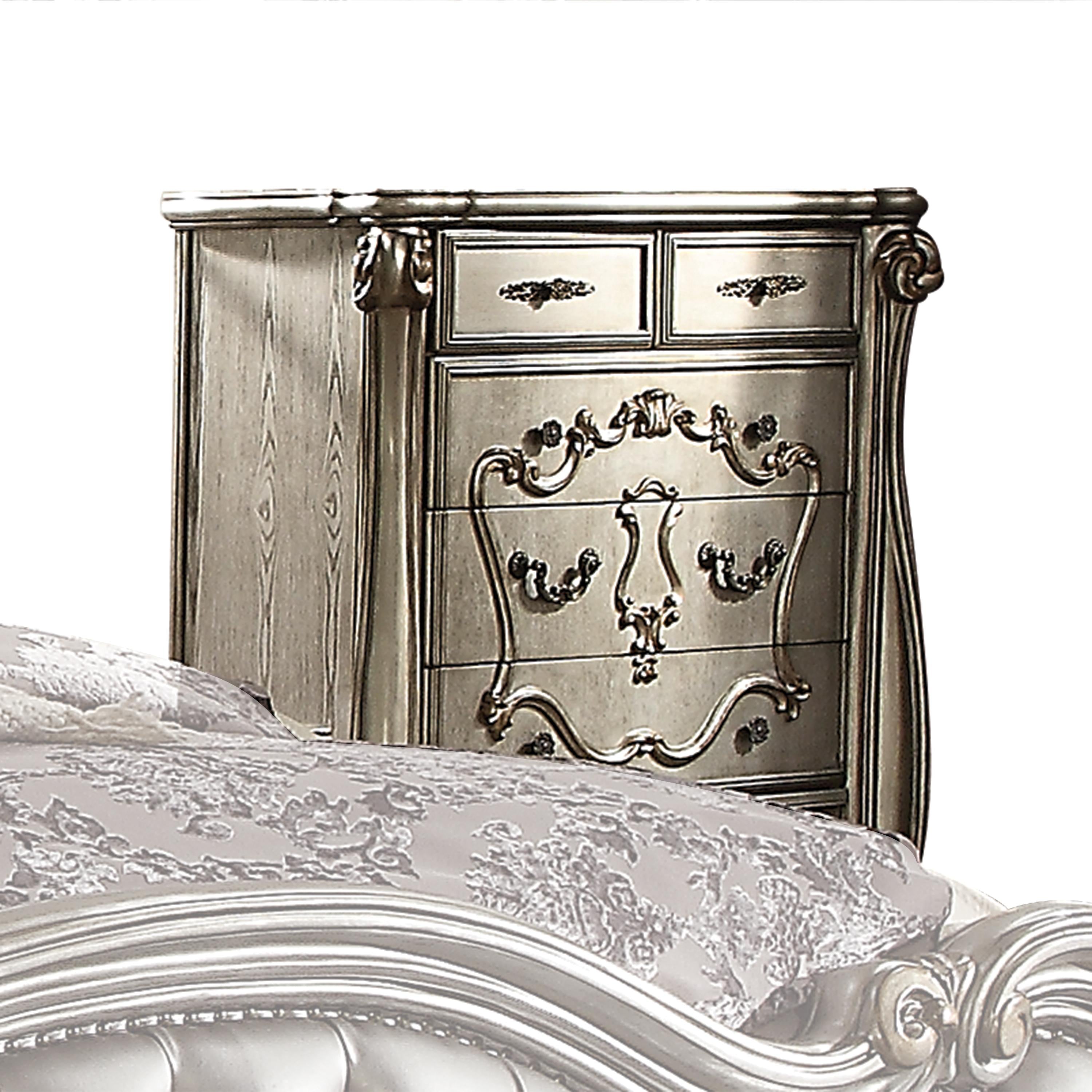 Versailles Antique Platinum Chest - Ideal Furniture (Fresno,CA)