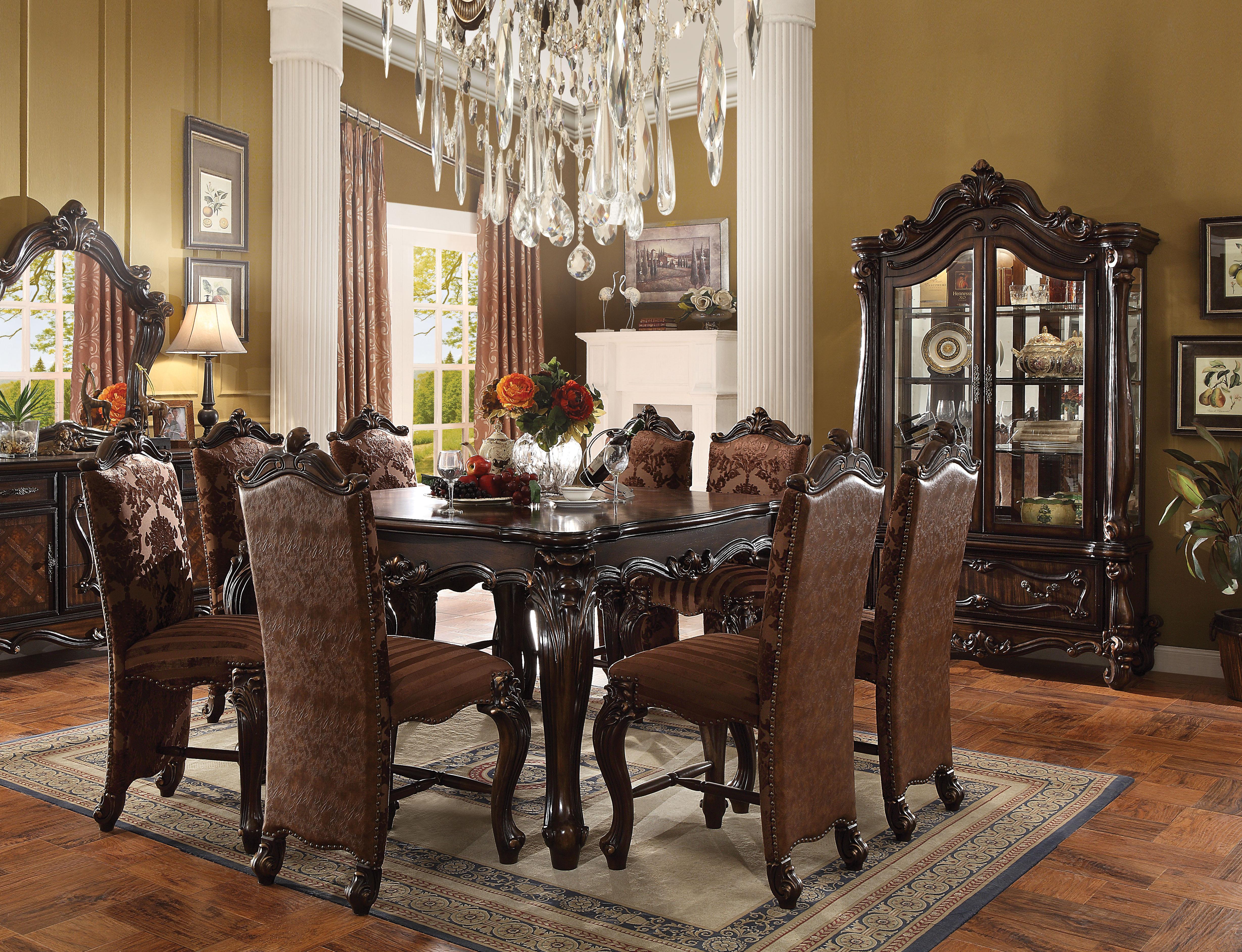 Versailles Cherry Oak Counter Height Table - Ideal Furniture (Fresno,CA)