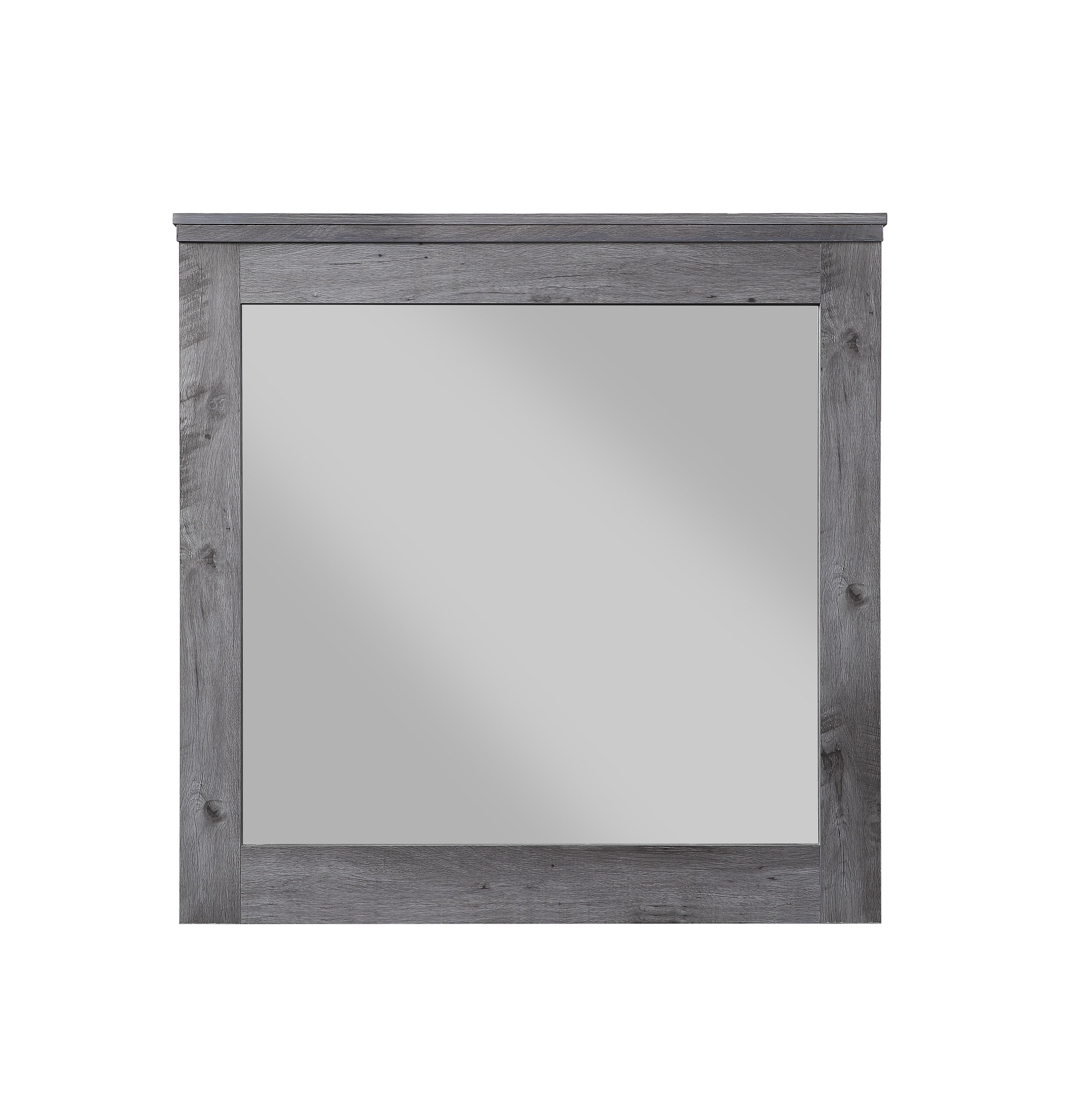 Vidalia Rustic Gray Oak Mirror - Ideal Furniture (Fresno,CA)