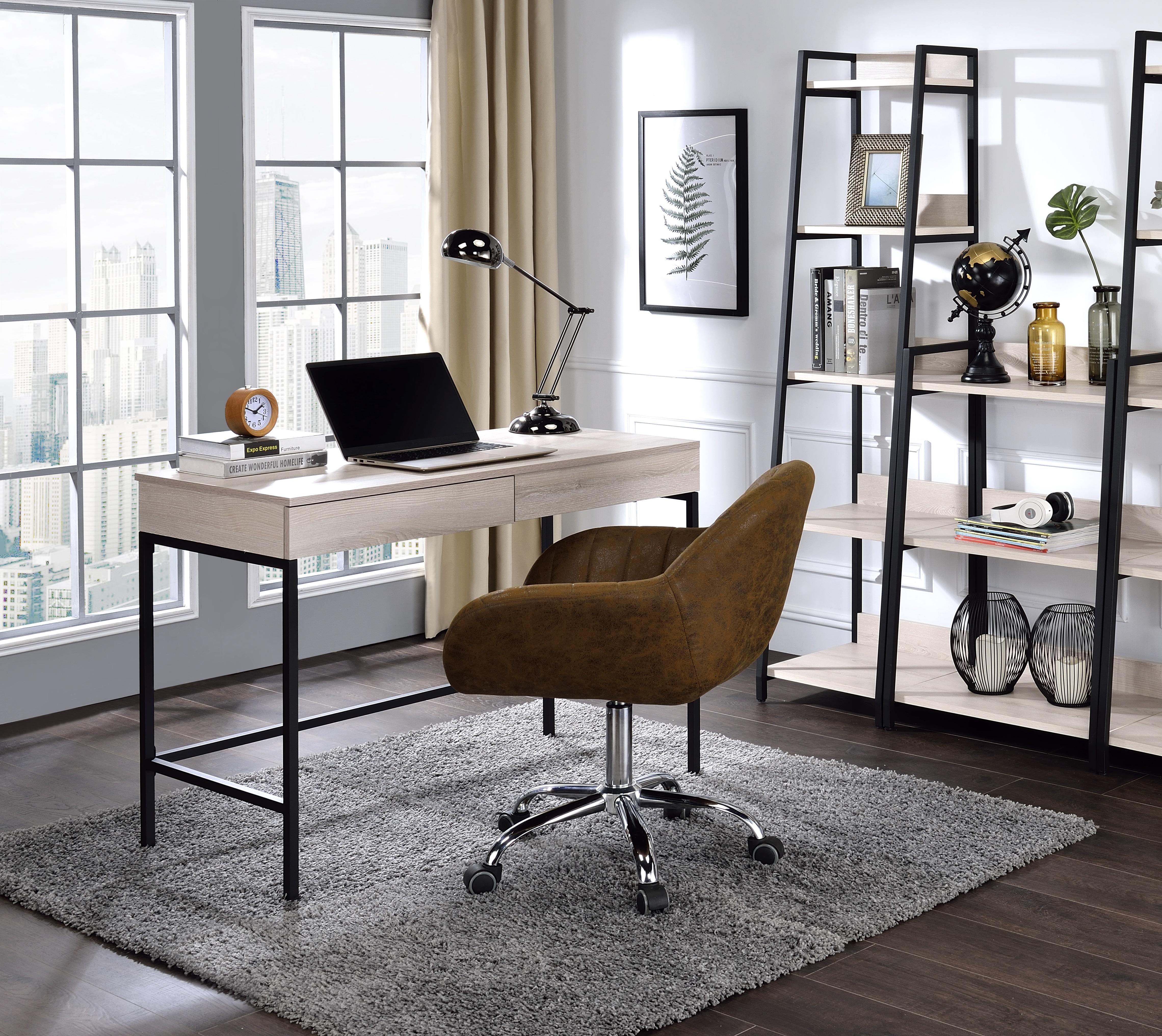 Wendral Natural & Black Desk - Ideal Furniture (Fresno,CA)