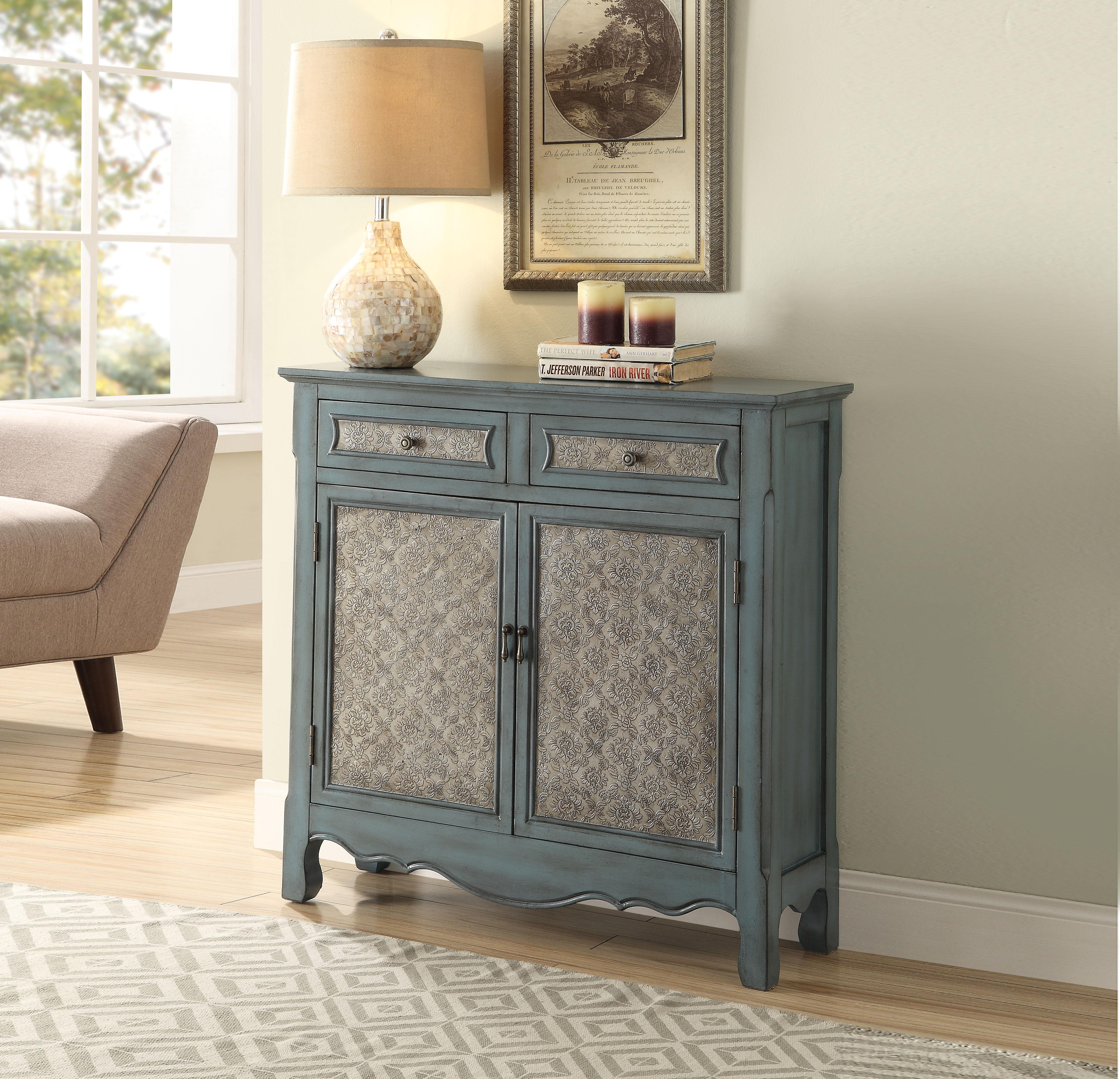Winchell Antique Blue Console Table - Ideal Furniture (Fresno,CA)