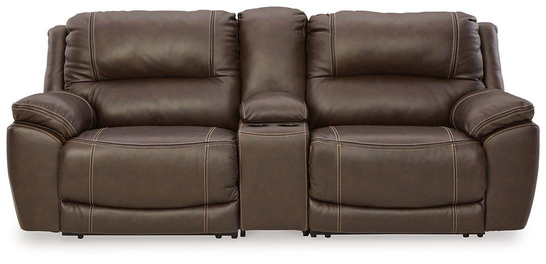Dunleith Power Reclining Loveseat with Console - Ideal Furniture (Fresno,CA)