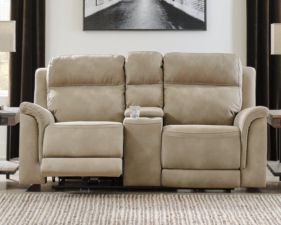 Next-Gen DuraPella Power Reclining Loveseat with Console - Ideal Furniture (Fresno,CA)