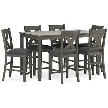 Caitbrook Counter Height Dining Table and Bar Stools (Set of 7) - Ideal Furniture (Fresno,CA)