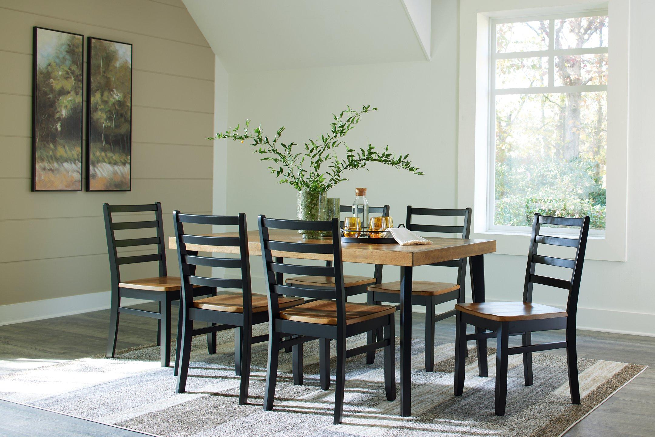 Blondon Dining Table and 6 Chairs (Set of 7) - Ideal Furniture (Fresno,CA)