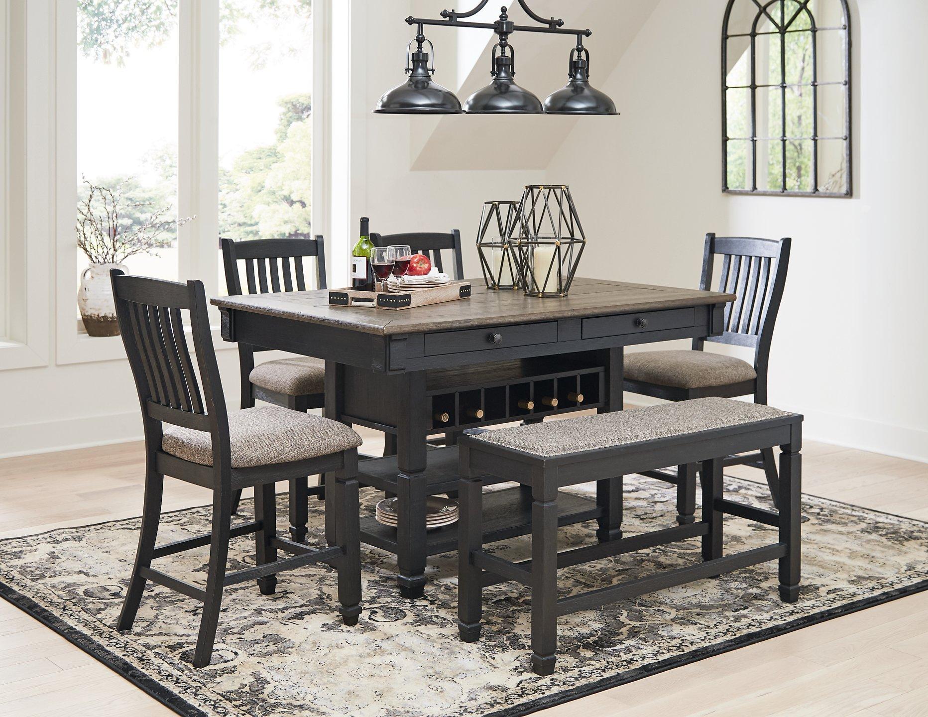 Tyler Creek Counter Height Dining Set - Ideal Furniture (Fresno,CA)