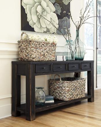 Gavelston Sofa/Console Table - Ideal Furniture (Fresno,CA)