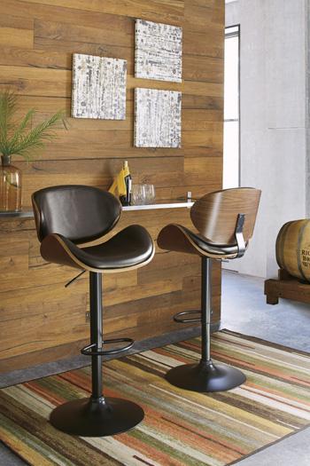 Bellatier Adjustable Height Bar Stool - Ideal Furniture (Fresno,CA)