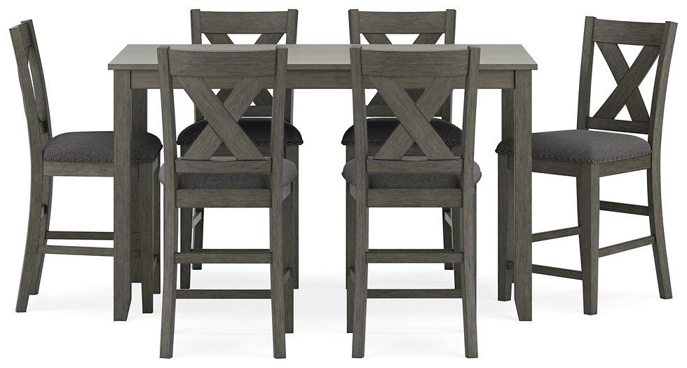 Caitbrook Counter Height Dining Table and Bar Stools (Set of 7) - Ideal Furniture (Fresno,CA)