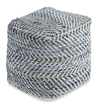 Chevron Pouf - Ideal Furniture (Fresno,CA)