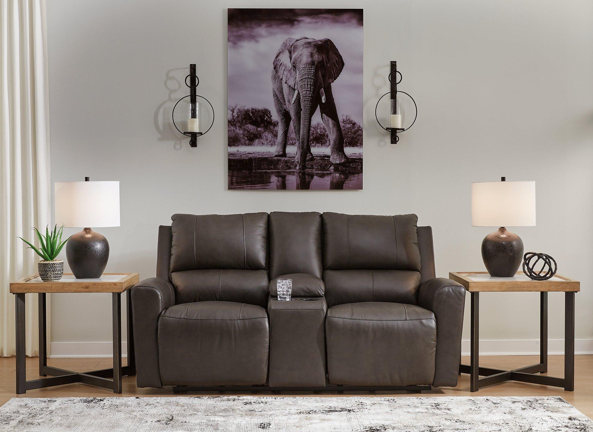 Boxmere Power Reclining Loveseat with Console - Ideal Furniture (Fresno,CA)