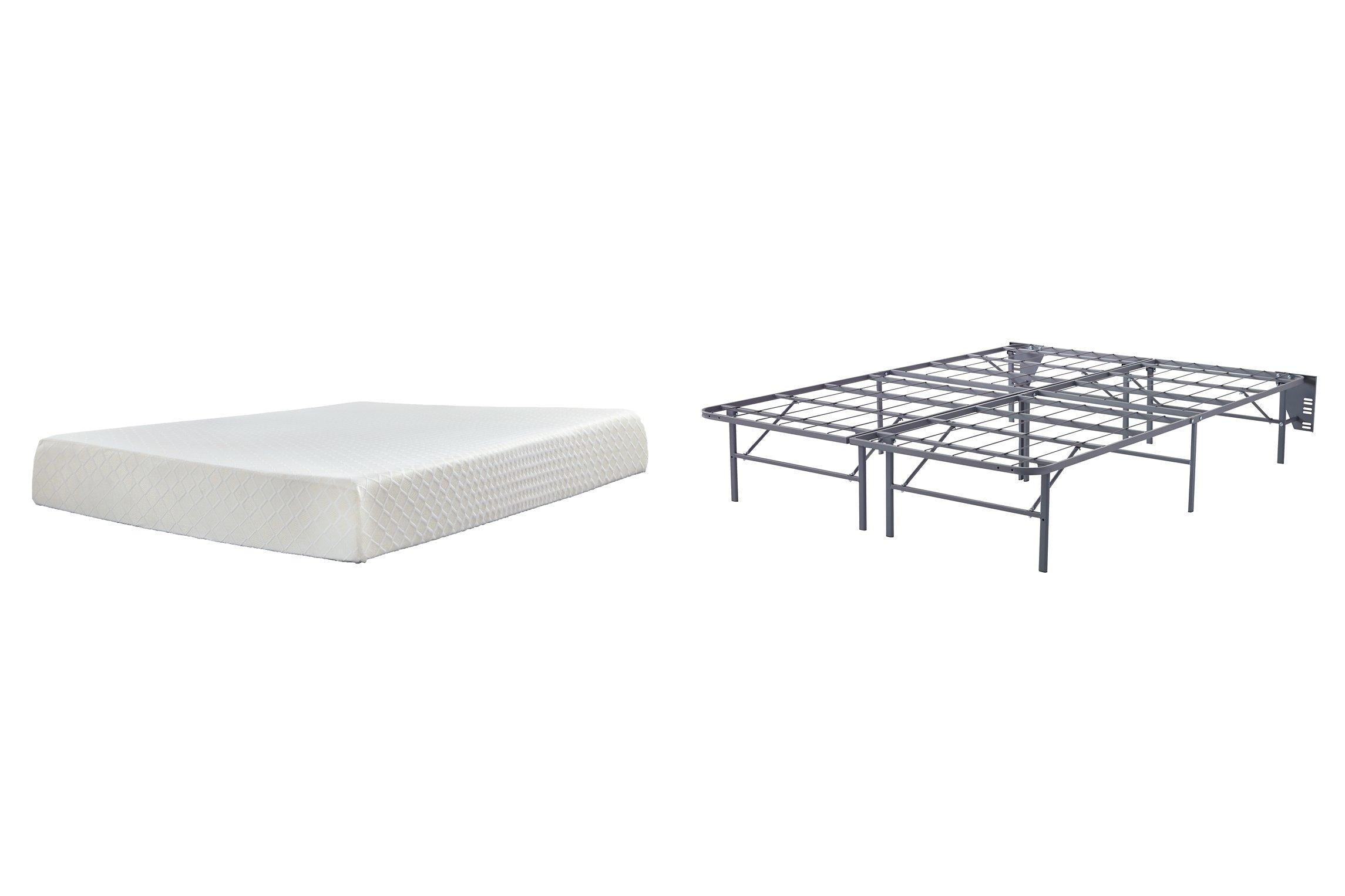 10 Inch Chime Memory Foam Mattress Set - Ideal Furniture (Fresno,CA)