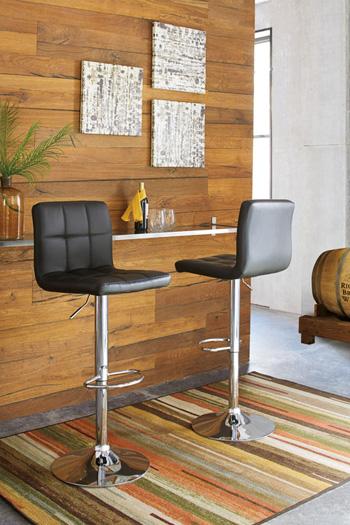Bellatier Adjustable Height Bar Stool - Ideal Furniture (Fresno,CA)