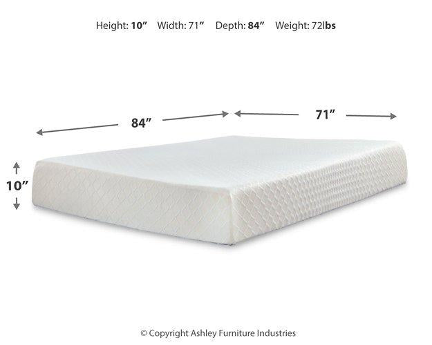 10 Inch Chime Memory Foam Mattress Set - Ideal Furniture (Fresno,CA)