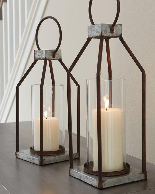 Diedrick Lantern (Set of 2) - Ideal Furniture (Fresno,CA)