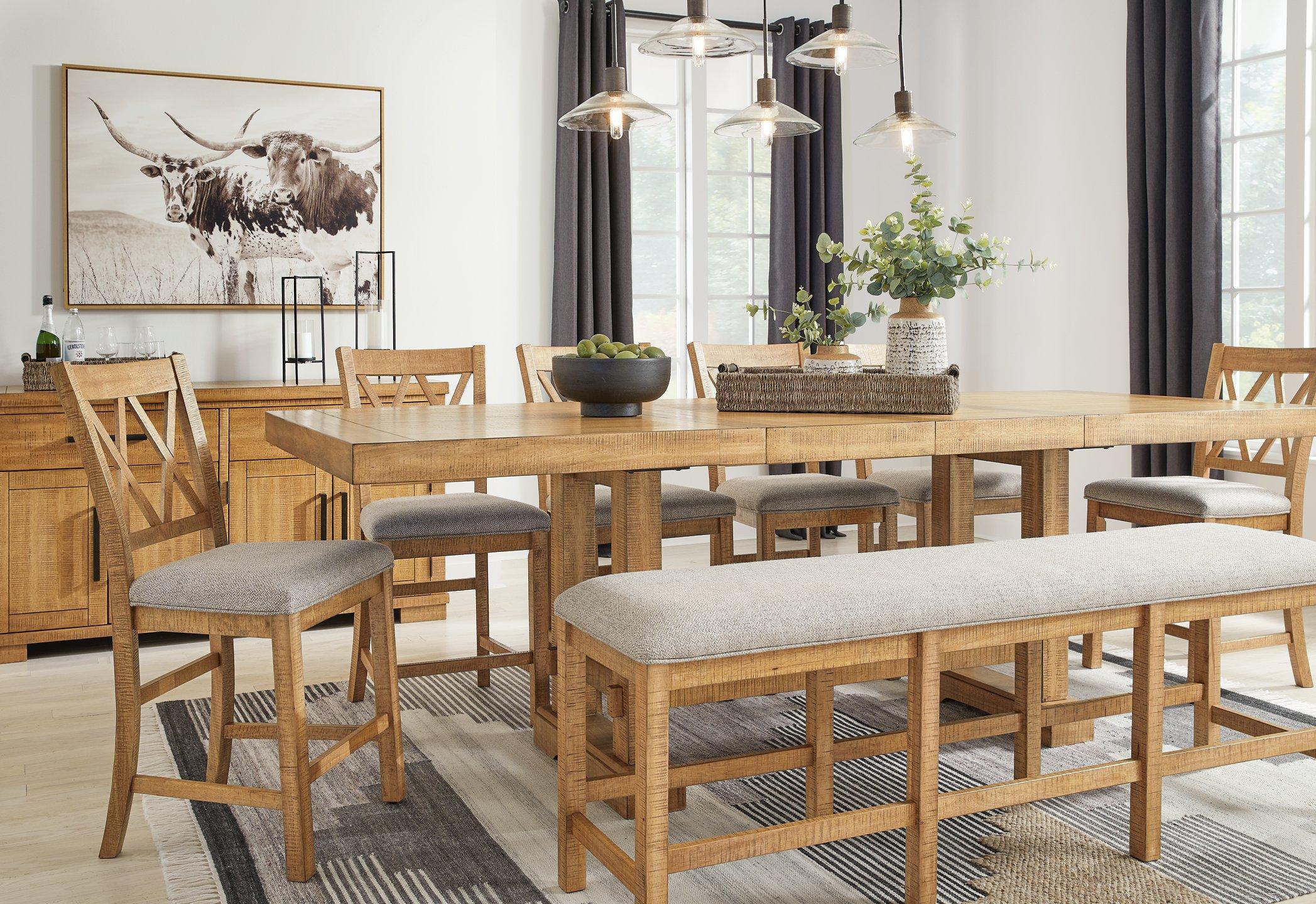 Havonplane 72" Counter Height Dining Bench - Ideal Furniture (Fresno,CA)