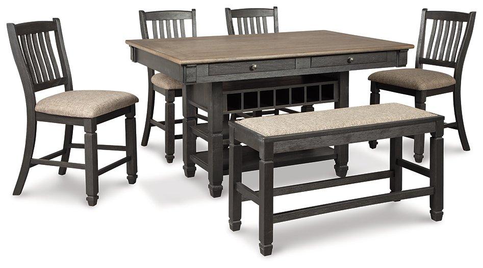Tyler Creek Counter Height Dining Set - Ideal Furniture (Fresno,CA)