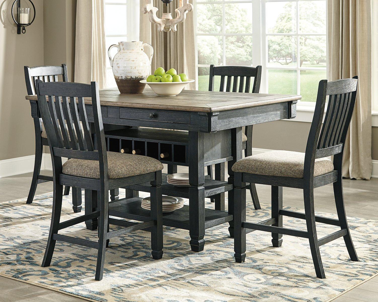 Tyler Creek Counter Height Dining Set - Ideal Furniture (Fresno,CA)