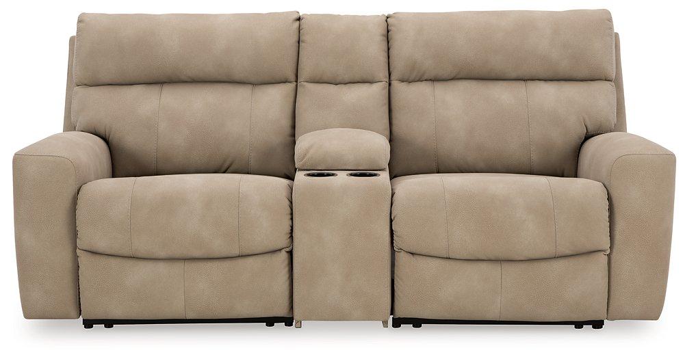 Next-Gen DuraPella Power Reclining Sectional Loveseat with Console - Ideal Furniture (Fresno,CA)