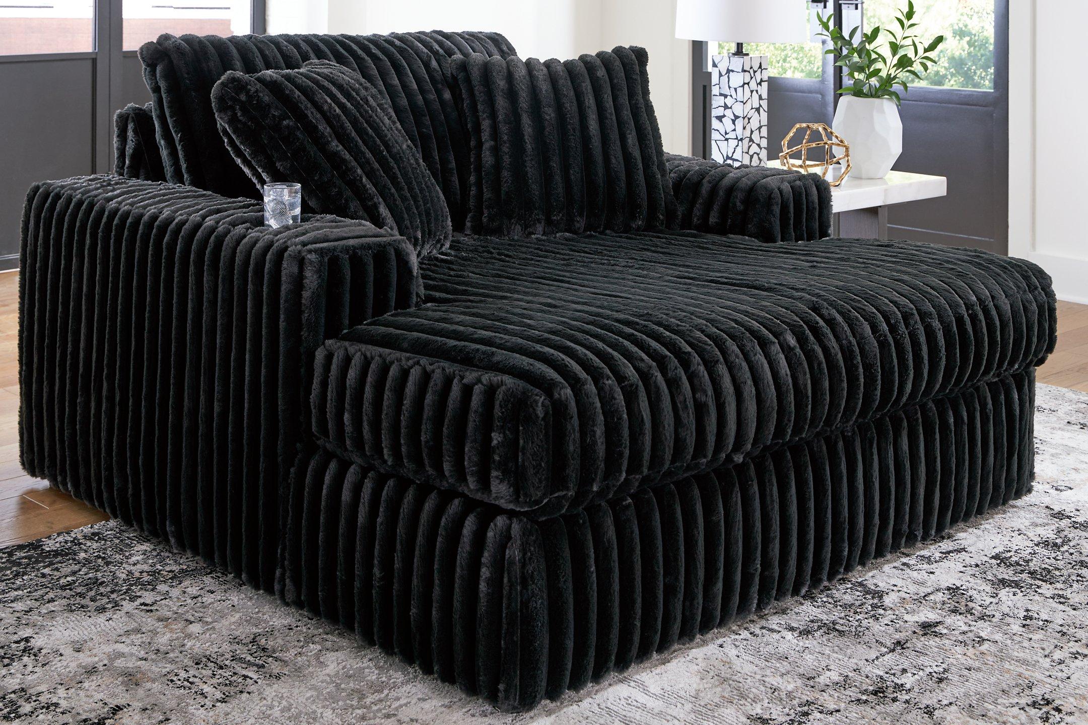 Midnight-Madness Oversized Chaise - Ideal Furniture (Fresno,CA)