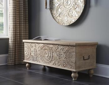 Fossil Ridge Storage Bench - Ideal Furniture (Fresno,CA)