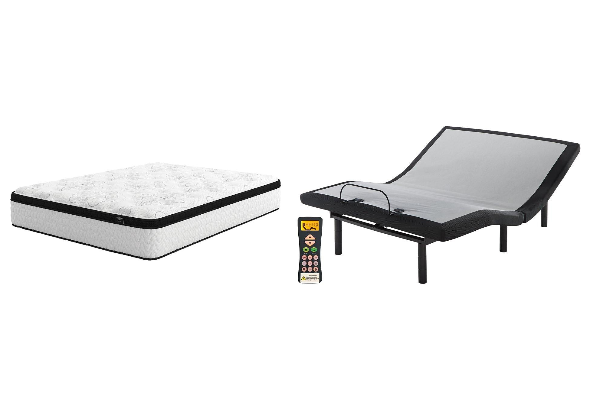 Chime 12 Inch California King Hybrid Mattress Package - Ideal Furniture (Fresno,CA)