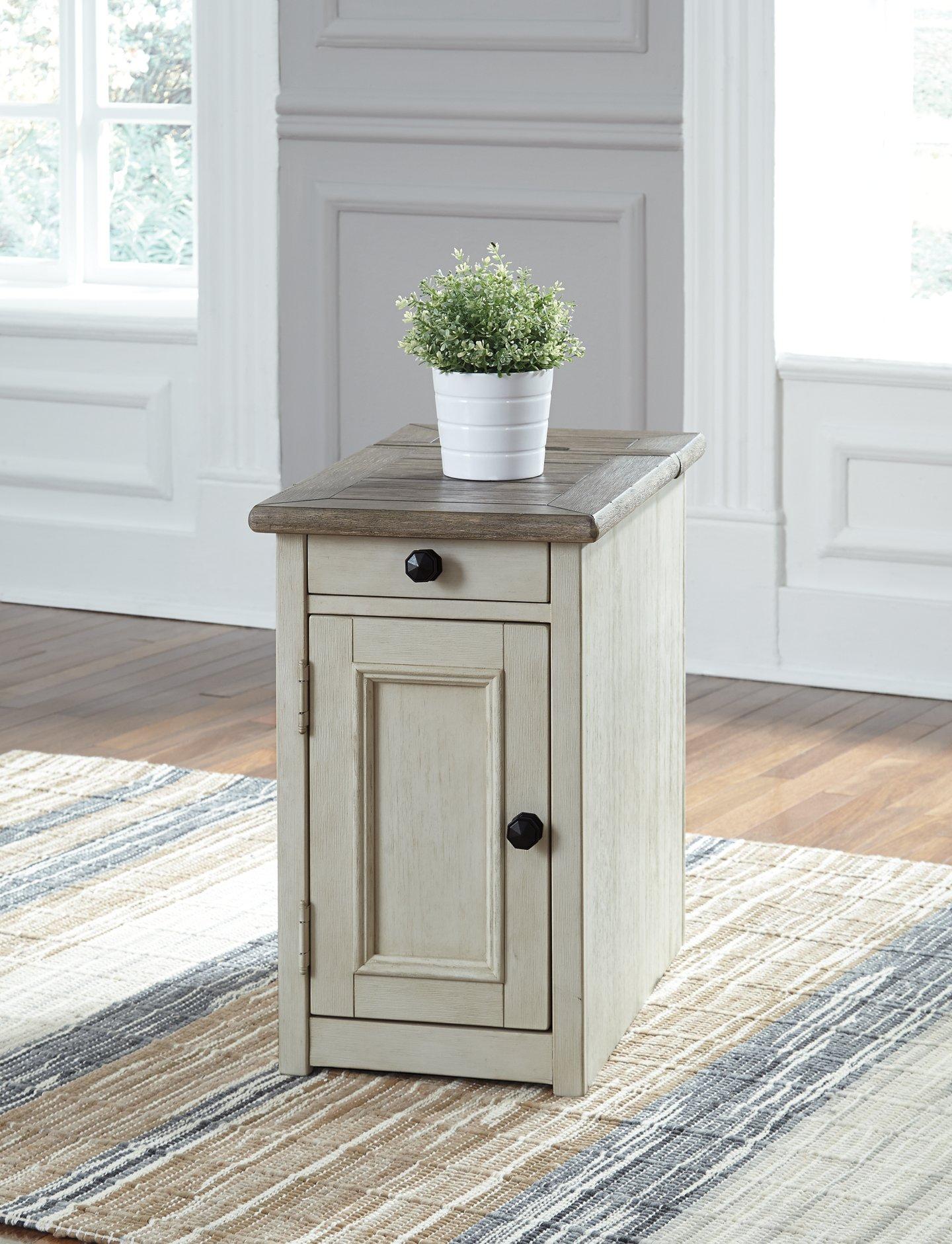 Bolanburg Chairside End Table with USB Ports & Outlets - Ideal Furniture (Fresno,CA)