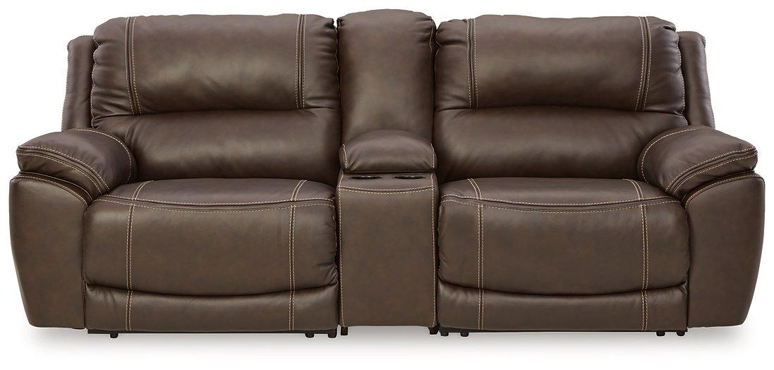 Dunleith Power Reclining Loveseat with Console - Ideal Furniture (Fresno,CA)