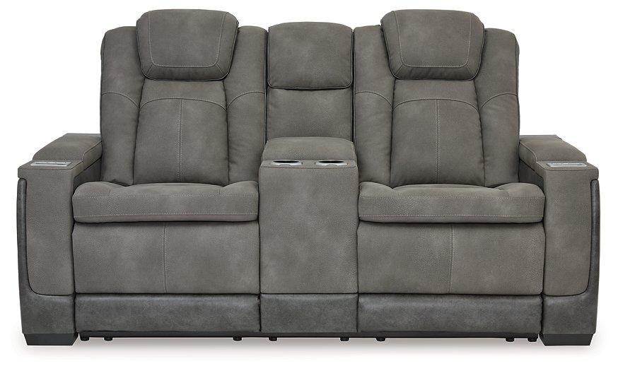 Next-Gen DuraPella Power Reclining Loveseat with Console - Ideal Furniture (Fresno,CA)