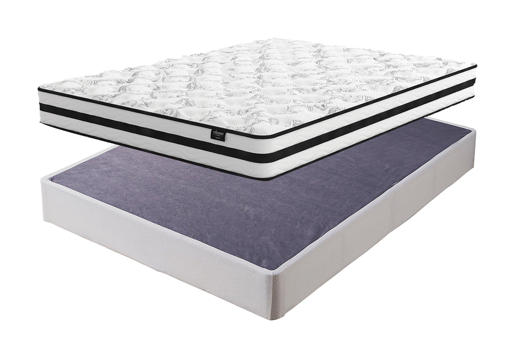 8 Inch Chime Innerspring Mattress Set - Ideal Furniture (Fresno,CA)