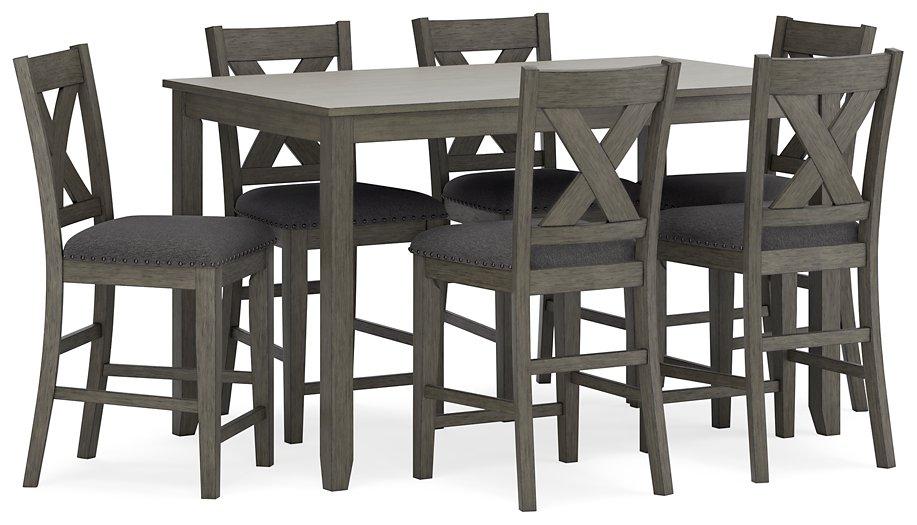 Caitbrook Counter Height Dining Table and Bar Stools (Set of 7) - Ideal Furniture (Fresno,CA)
