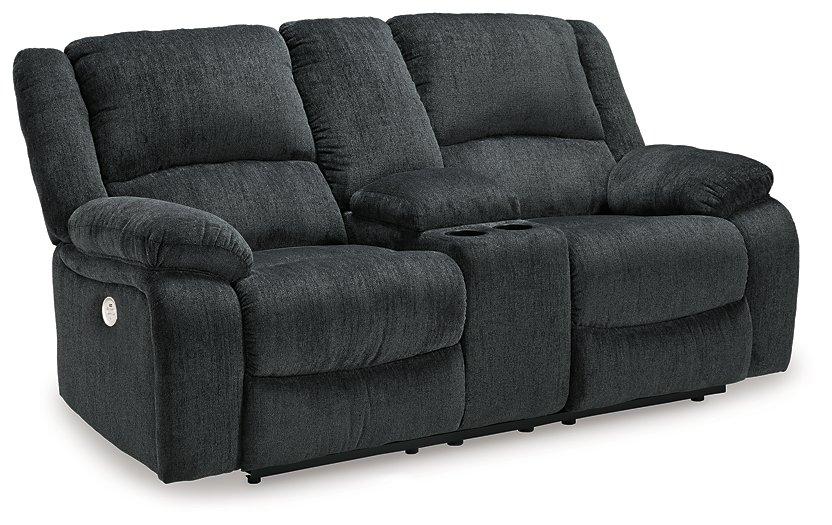 Draycoll Power Reclining Loveseat with Console - Ideal Furniture (Fresno,CA)