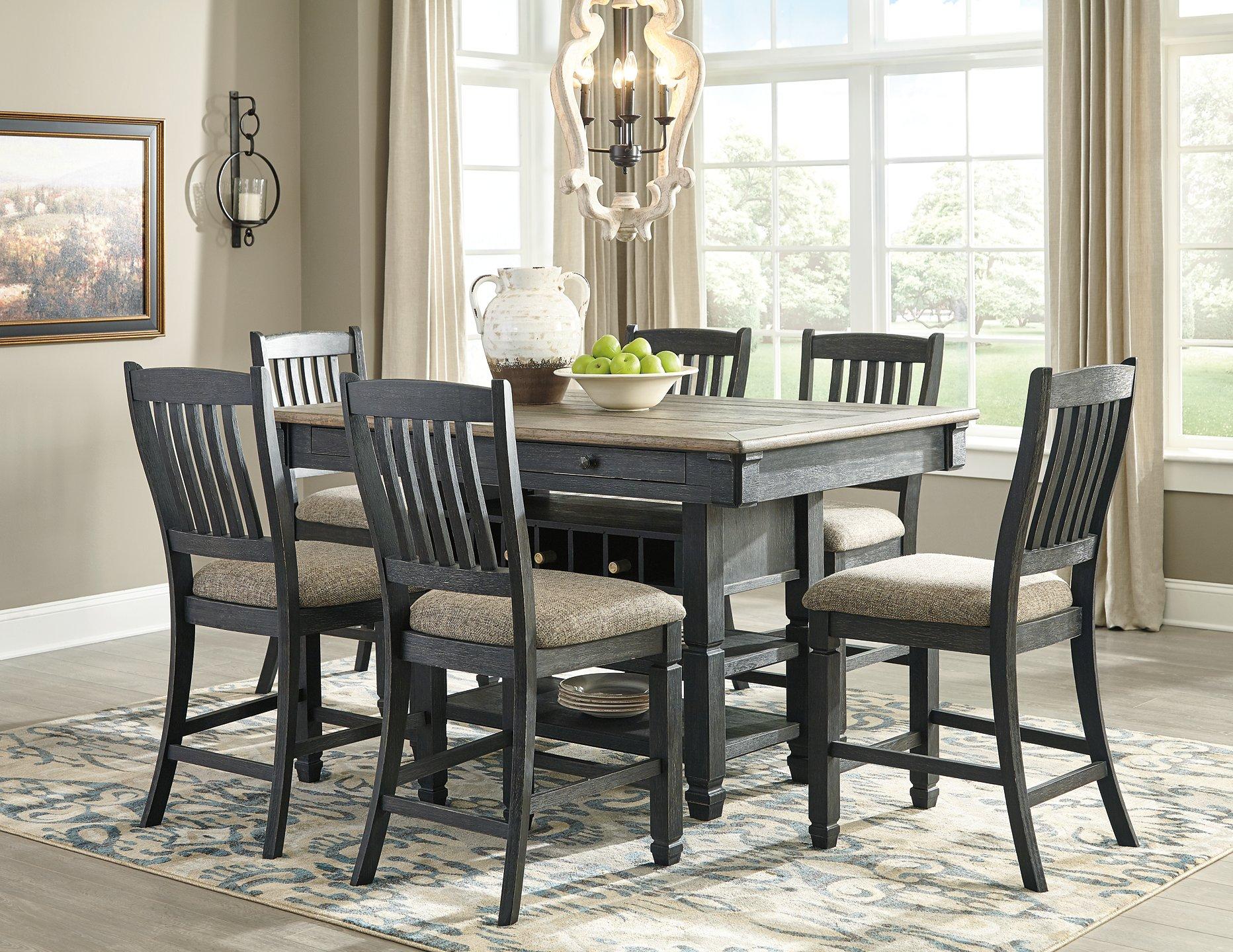 Tyler Creek Counter Height Dining Set - Ideal Furniture (Fresno,CA)