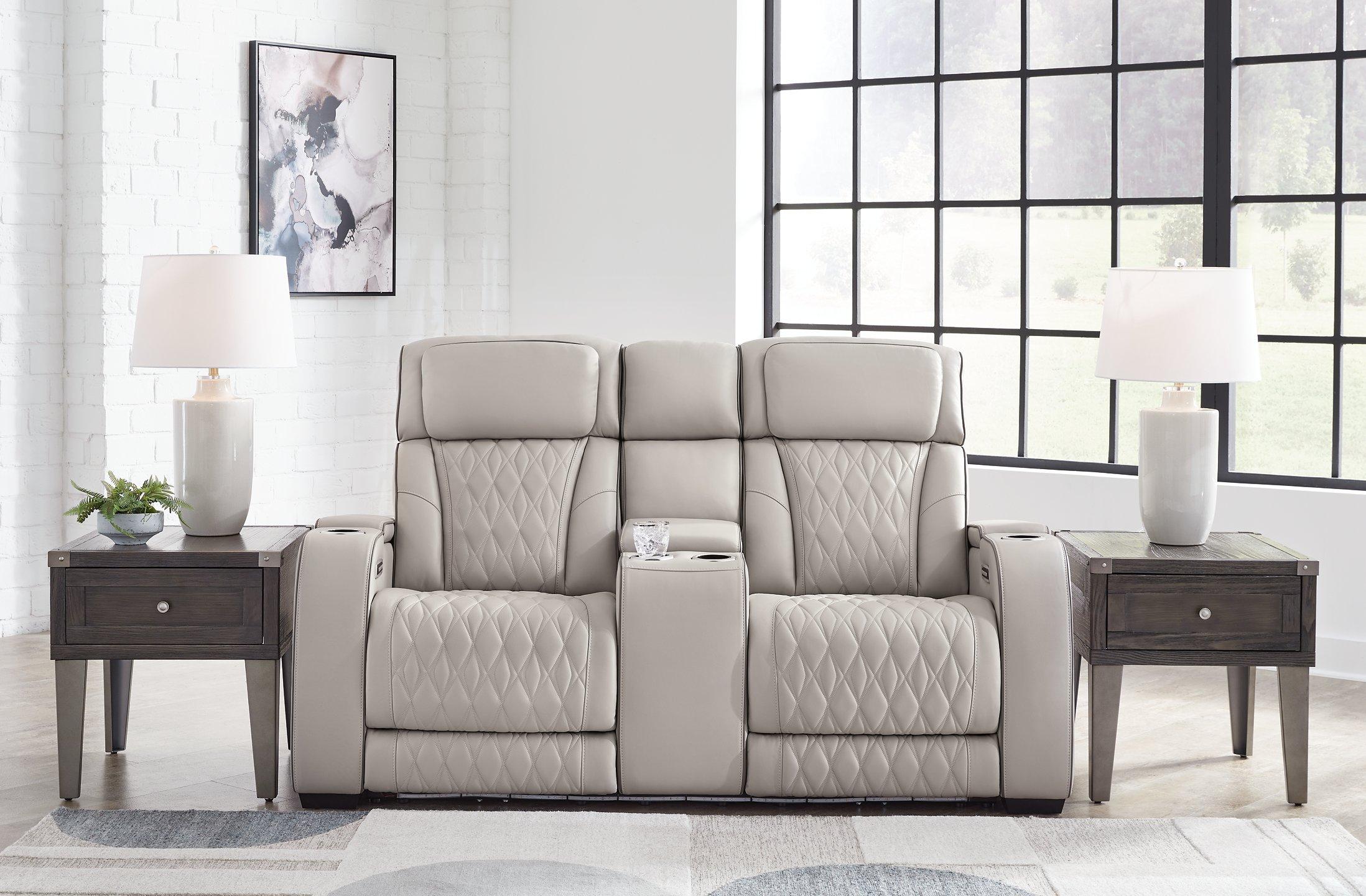 Boyington Power Reclining Loveseat with Console - Ideal Furniture (Fresno,CA)